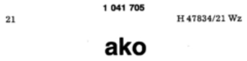 ako Logo (DPMA, 13.08.1980)