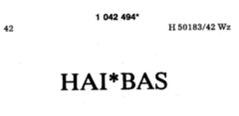 HAI*BAS Logo (DPMA, 30.06.1982)