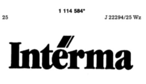 Intérma Logo (DPMA, 20.10.1987)