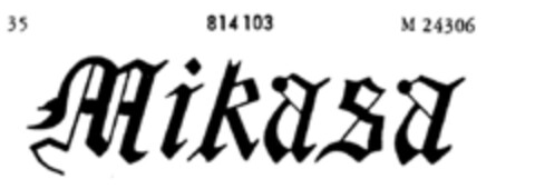 Mikasa Logo (DPMA, 04/07/1965)