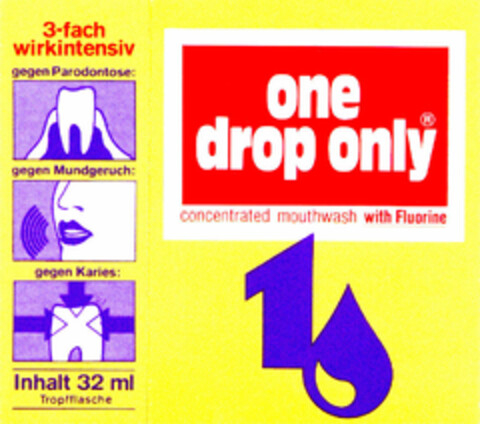 one drop only Logo (DPMA, 28.08.1974)