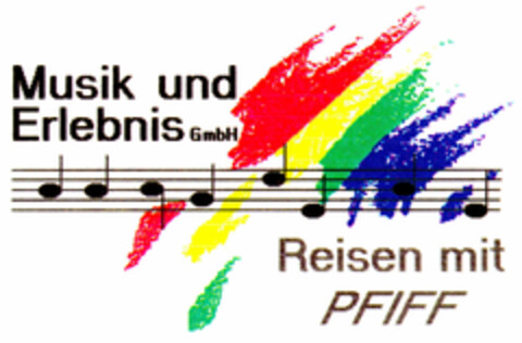 Musik und Erlebnis GmbH   Reisen mit PFIFF Logo (DPMA, 03/20/1992)