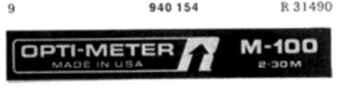 OPTI-METER  M-100 Logo (DPMA, 07.11.1974)