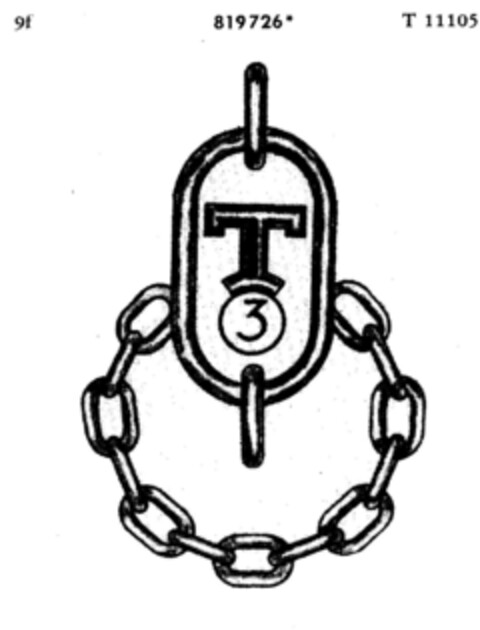 T 3 Logo (DPMA, 03/29/1966)