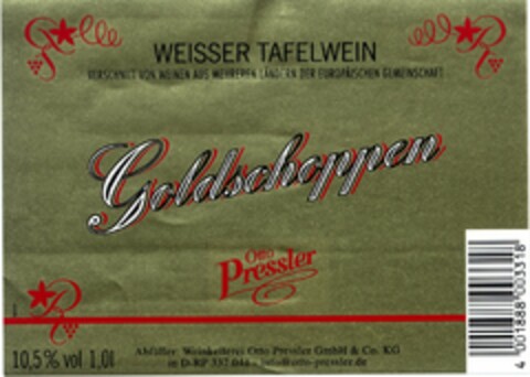 Goldschoppen Logo (DPMA, 22.02.2005)