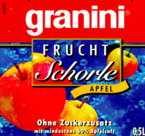 granini FRUCHT Schorle APFEL Logo (DPMA, 05.11.1999)