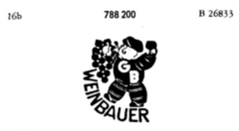 WEINBAUER GB Logo (DPMA, 12.04.1962)