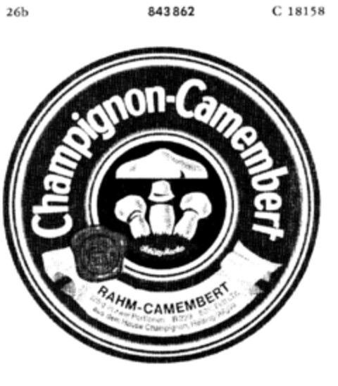 Champignon-Camembert Logo (DPMA, 11.05.1967)