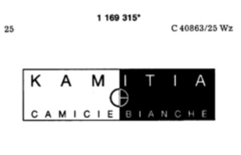 KAMITIA CAMICIE BIANCHE Logo (DPMA, 08/20/1990)