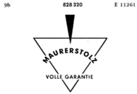 MAURERSTOLZ VOLLE GARANTIE Logo (DPMA, 15.10.1965)