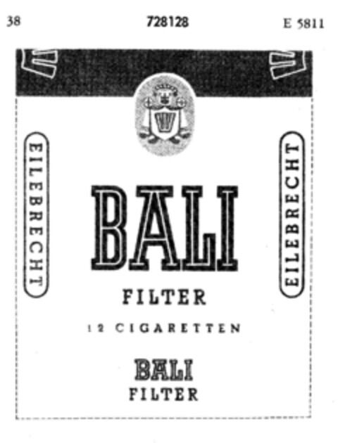 BALI FILTER 12 CIGARETTEN EILEBRECHT Logo (DPMA, 09/10/1958)