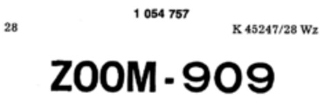 ZOOM-909 Logo (DPMA, 01.12.1982)