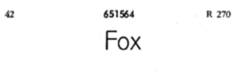 Fox Logo (DPMA, 01/05/1952)