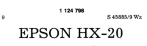 EPSON HX-20 Logo (DPMA, 15.12.1987)