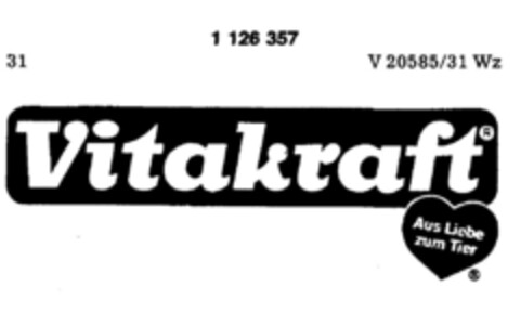 VITAKRAFT Logo (DPMA, 22.01.1988)