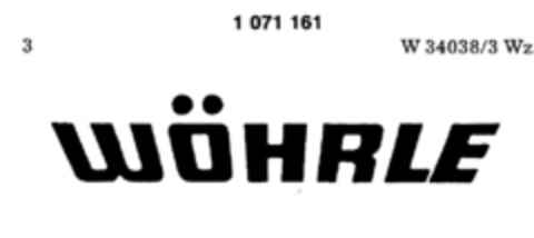 WÖHRLE Logo (DPMA, 03.04.1984)