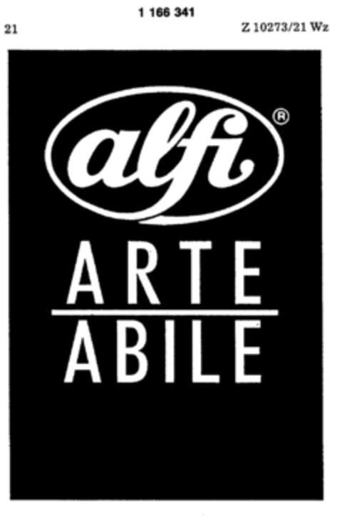 alfi ARTE ABILE Logo (DPMA, 12/06/1989)