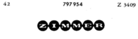 ZIMMER Logo (DPMA, 27.09.1961)