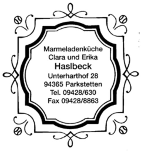 Marmeladenküche Clara & Erika Haslbeck Logo (DPMA, 13.04.2000)