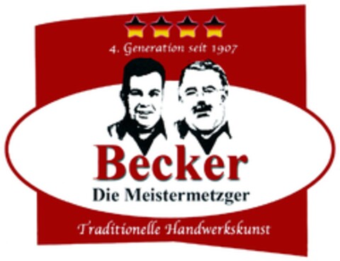 4. Generation seit 1907 Becker Die Meistermetzger Traditionelle Handwerkskunst Logo (DPMA, 03.03.2010)