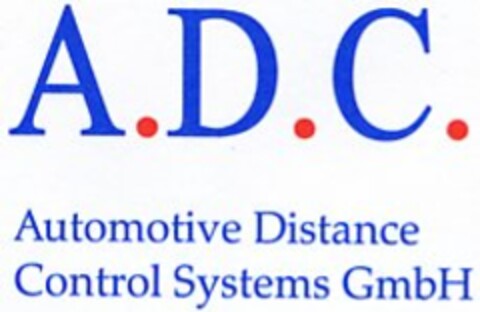 A.D.C. Automotive Distance Control Systems GmbH Logo (DPMA, 18.11.2003)