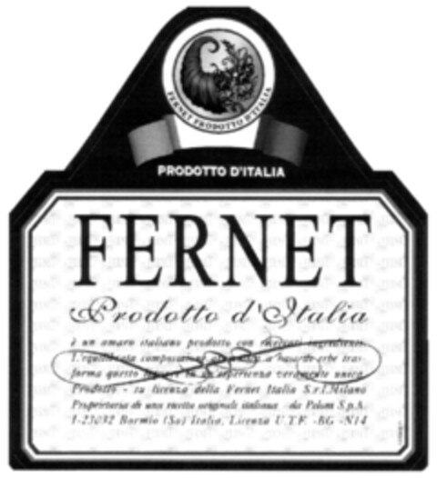FERNET Prodotto d'Italia Logo (DPMA, 10/25/2007)