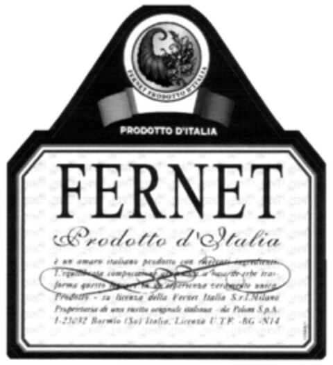 FERNET Prodotto d'Italia Logo (DPMA, 25.10.2007)