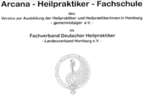 Arcana - Heilpraktiker - Fachschule Logo (DPMA, 07.12.1994)