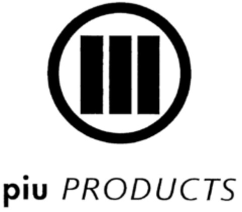 piu PRODUCTS Logo (DPMA, 16.09.1997)