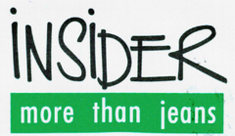 iNSiDER more than jeans Logo (DPMA, 10.11.1998)