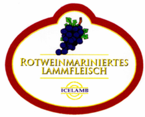 ROTWEINMARINIERTES LAMMFLEISCH Logo (DPMA, 23.01.1999)