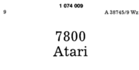 7800 Atari Logo (DPMA, 07/12/1984)