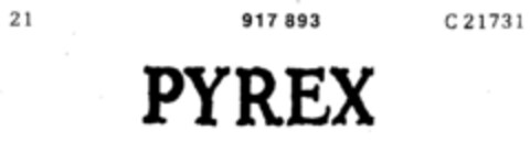 PYREX Logo (DPMA, 07.10.1971)