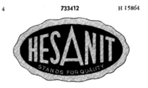 HESANIT STANDS FOR QUALITY Logo (DPMA, 16.02.1959)