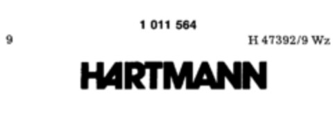 HARTMANN Logo (DPMA, 16.04.1980)