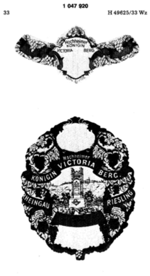Hochheimer Königin VICTORIA BERG Logo (DPMA, 01/30/1982)