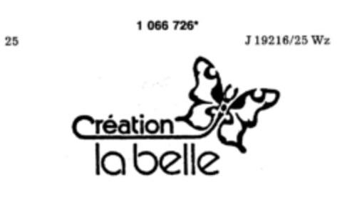 Création la belle Logo (DPMA, 29.05.1984)