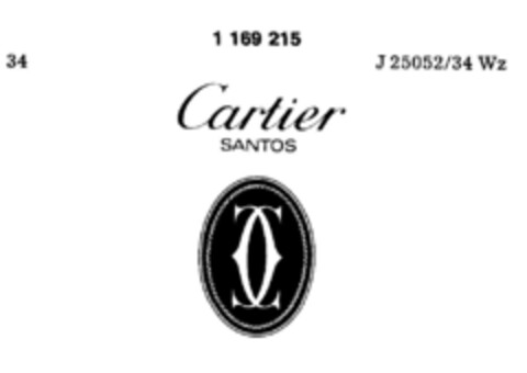 Cartier SANTOS Logo (DPMA, 11.04.1990)