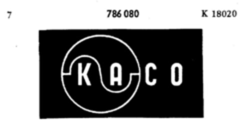 KACO Logo (DPMA, 30.09.1960)