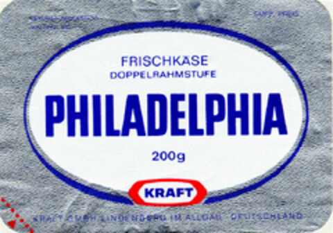 PHILADELPHIA (KRAFT) Logo (DPMA, 26.04.1974)