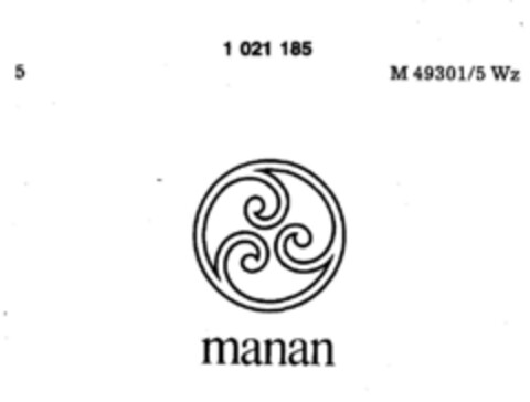 manan Logo (DPMA, 27.01.1981)