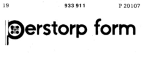 perstorp form Logo (DPMA, 17.11.1971)