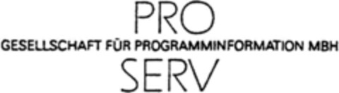 PRO SERV GESELLSCHAFT FÜR PROGRAMMINFORMATION MBH Logo (DPMA, 08/02/1993)