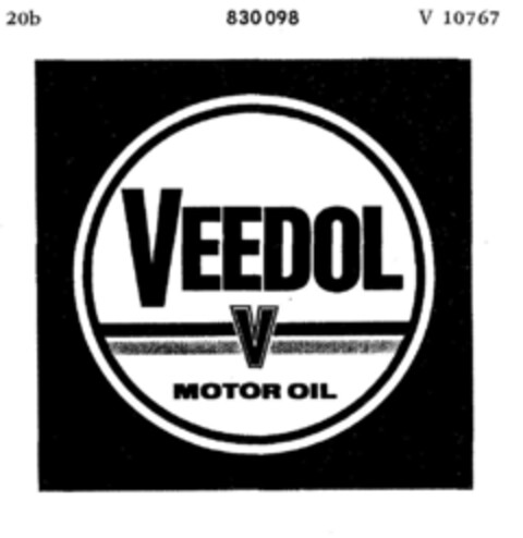 VEEDOL MOTOR OIL Logo (DPMA, 07.04.1966)