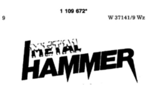 METAL HAMMER Logo (DPMA, 27.05.1987)