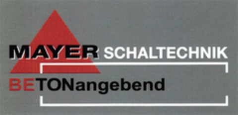 MAYER SCHALTECHNIK BETONangebend Logo (DPMA, 25.01.2013)