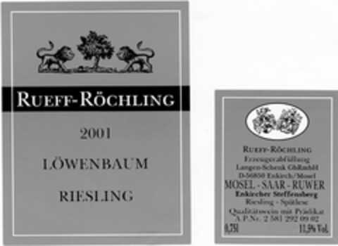 LÖWENBAUM RIESLING Logo (DPMA, 30.10.2003)