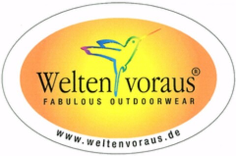 Welten voraus FABULOUS OUTDOORWEAR Logo (DPMA, 19.11.2003)