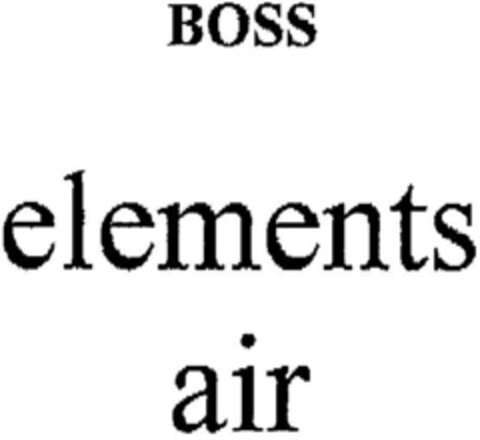 BOSS elements air Logo (DPMA, 29.01.1996)