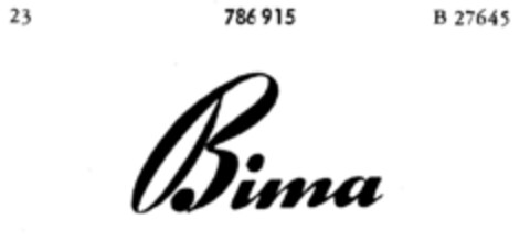 Bima Logo (DPMA, 05.09.1962)